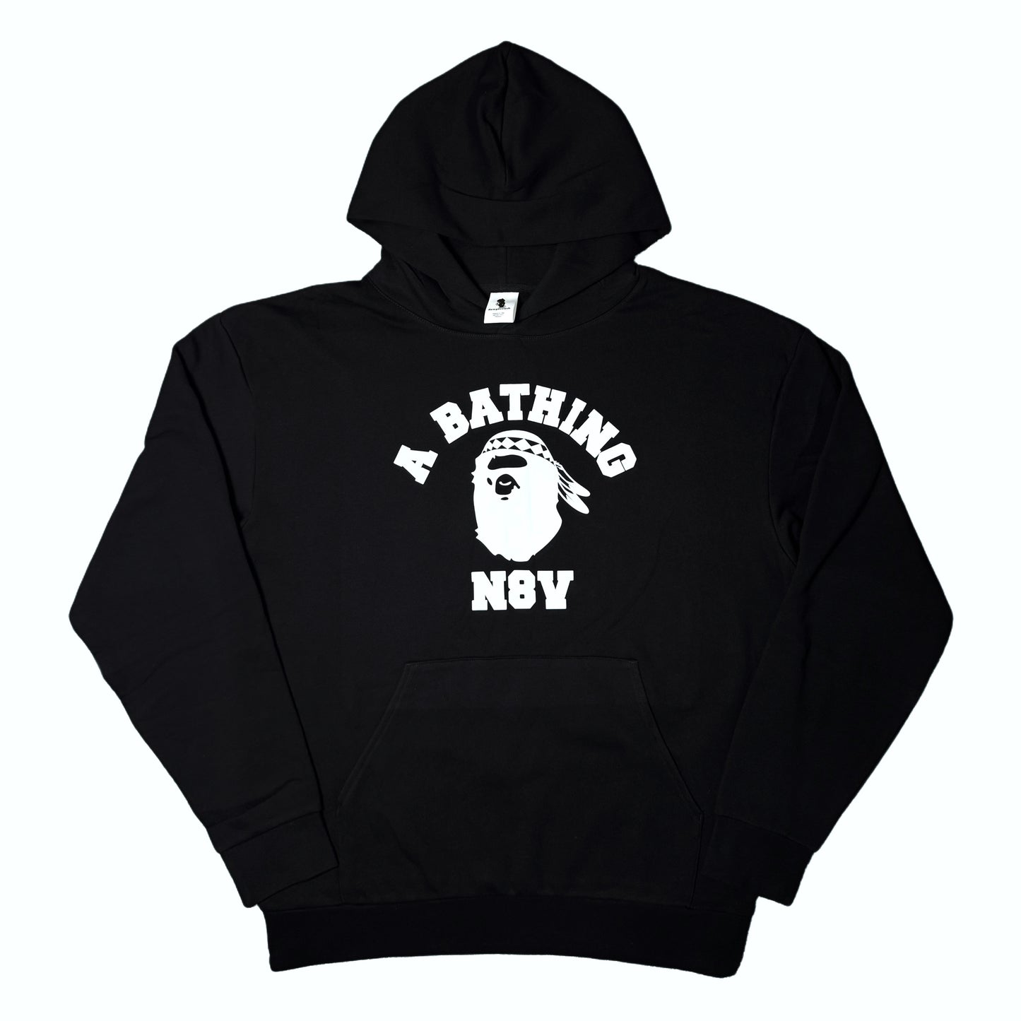 Black "A Bathing N8V" Essential Hoodie
